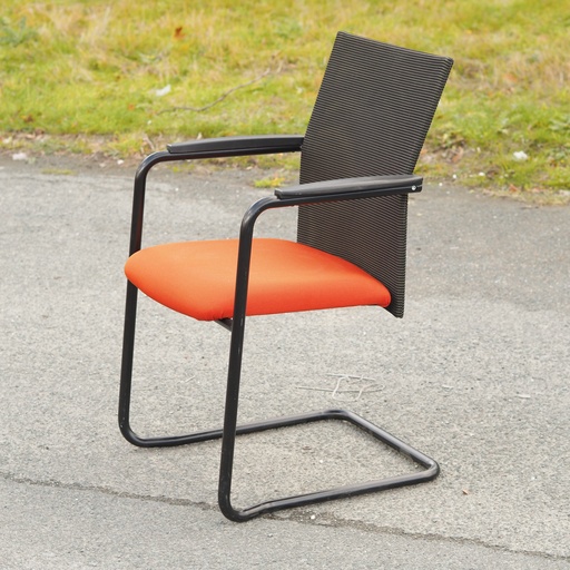 [972FUR012] Stackable cantilever armchair 'Reply' by Steelcase