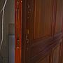 Solid varnished wooden door