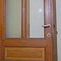 Solid wooden door with glass panels (H. 212 x W. 77,7 cm)