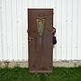 Door in solid wood with stained glass window (H. 215,3 x W. 82,5 cm) - Right