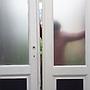 Double wooden door with glass panels (H. 239 x W. 134 cm) - Right