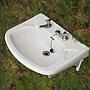 Wall mounted bathroom sink with brackets by Vitribo Belgium