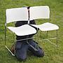 Stackable chair '40/4' by David Rowland for GF Business Equipment (ca. 1960) - Cream