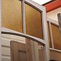 Double door in painted wood & glass (H. 229 x Total W. 151 cm) - Right