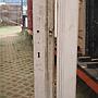 Double door in painted wood & glass (H. 229 x Total W. 151 cm) - Right