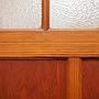 Door in painted wood and textured glass (H. 215,5 x W. 82,5 cm) - Right