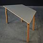 Geometric table with laminated table top and