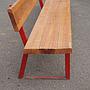 Bench in solid wood and steel (L. 400 cm)