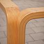Varnished bent table leg in beech plywood by Schell Industries