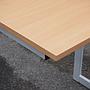 Desk with laminated top and cantilever legs