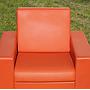 Armchair in simili leather by Dromeas - Orange