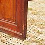Door in varnished solid wood with hammered glass panels (H. 219 x W. 83 cm) - Left