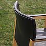 Armchair in beech plywood - Black backrest