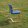 Cantilever armchair in beech by Kinnarps