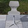 Swivel office chair in polypropylene with steel cross leg