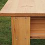 Dining table in veneered pine wood from restaurant Les Filles (125 x 70 cm)