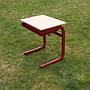 School desk with laminated top and cantilever steel legs by Vanerum