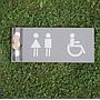 Toilet signage in aluminum (35 x 15 cm)