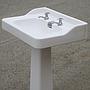 Pedestal bathroom sink by Porcher (ca. 1970)