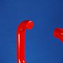 Door handle in nylon with key rosettes by Premar - Red