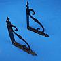 Pair of shelf brackets in wrought iron (20,2 cm x 15,5 cm)