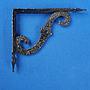 Pair of shelf brackets in wrought iron (15 cm x 11,2 cm)