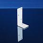 Angle bracket in white lacquered steel by Domax (8 x 4 cm)