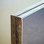 Door in stainless steel with bronze door handles by Jules Wabbes (H. 198 x 53 cm) - Right
