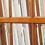 Double door in varnished solid wood with glass panels (H. 238 cm x W. 205 cm) - Right