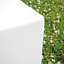 Ottoman in white simili leather