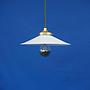 Hanging light 'Mario' with shade in opaline glass