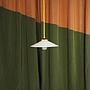 Hanging light 'Mario' with shade in opaline glass