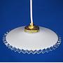 Hanging light 'Inga' with shade in opaline glass