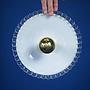 Hanging light 'Inga' with shade in opaline glass