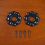 Pair of door handle rosette in lacquered steel