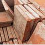 Old factory terracotta floor tiles (19,5 x 19,5 cm) - Sold per m2