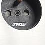 Double electric socket in solid brass by Meljac