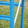 Rack in blue epoxy coated steel by Stow (260 x 211 cm)