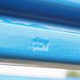 Rack in blue epoxy coated steel by Stow (260 x 211 cm)