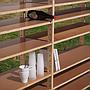 Shelf 'Almawood' by Almasy in solid pine (L. 202,5 x D. 40 cm)