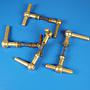 Door handle in solid brass