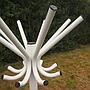 Coat & umbrella rack in grey powder coated steel