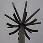 Coat & umbrella rack in grey powder coated steel