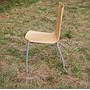 Stackable chair in plywood by Kinnarps - Grey legs