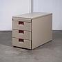 Office cabinet in steel with drawers by Mewaf from Antwerp's Court of Appeal - Beige/Red