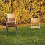 Stackable school chair with chromed steel legs