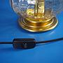 Table light 'Josiane' in brass with textured glass diffuser