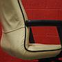 Swivel executive armchair in off-white simili leather by Arredi