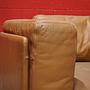 Armchair in brown synthetic leather by Durlet