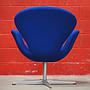 Lounge armchair 'Swan' by Arne Jacobsen for Fritz Hansen - Blue